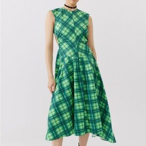 Urban Outfitters Avril Plaid Midi Dress